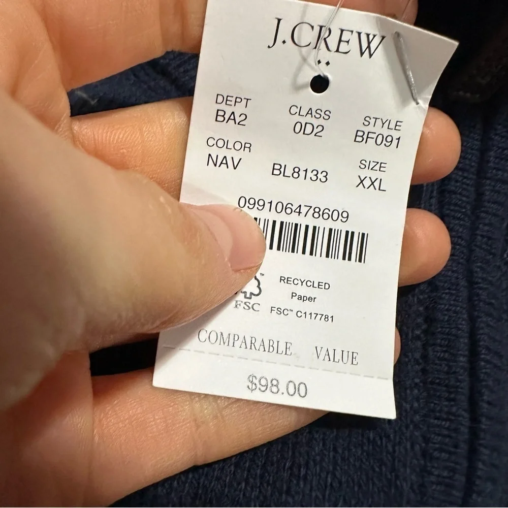 J crew Cotton half-zip sweater